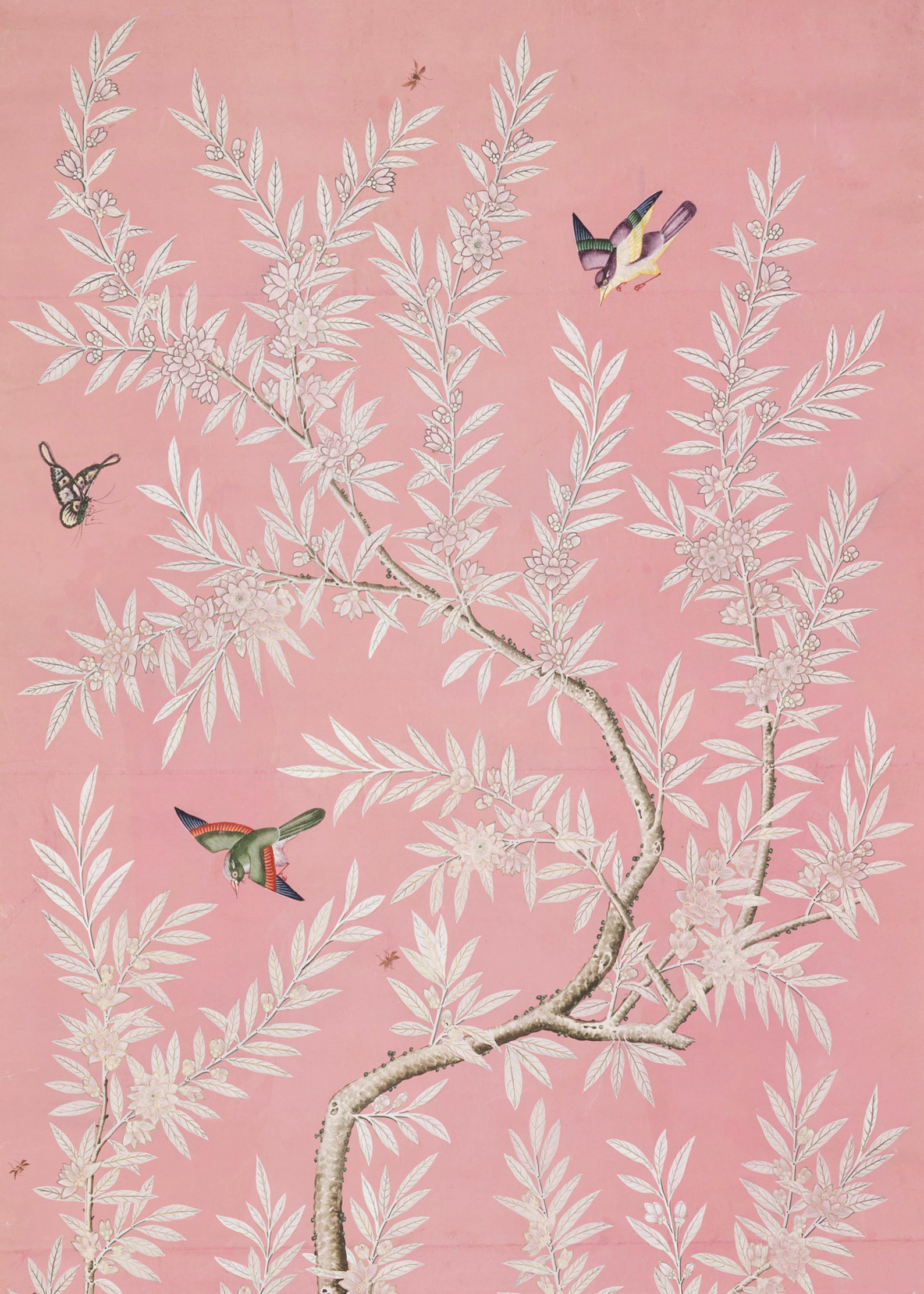 Pink Chinoiserie Art Print / Vintage Flower Botanical Painting Etsy UK