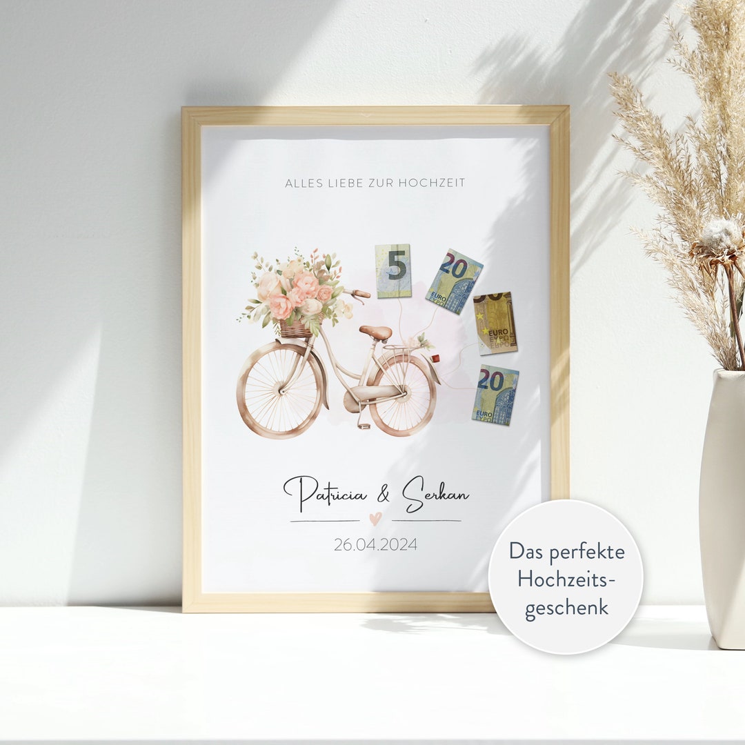 Geldgeschenk zur Hochzeit Fahrrad Das perfekte Hochzeitsgeschenk