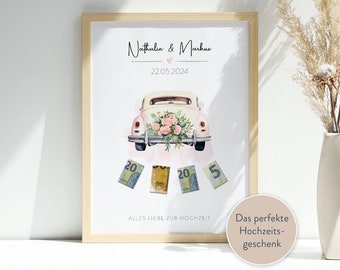 Geldgeschenk zur Hochzeit - Geldanhänger - Das perfekte Hochzeitsgeschenk für das Brautpaar