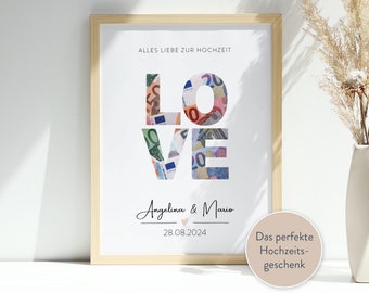 Money gift for the wedding - LOVE - The perfect wedding gift for the bride and groom