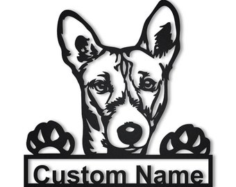 Basenji Metal Art WELCOME or Can Be Customized
