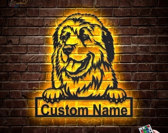 Great Pyrenees Dog Metal Sign LED Lights, Custom Great Pyrenees Metal Sign, Great Pyrenees Neon Sign, Dog Wall Hanging For Decoration
