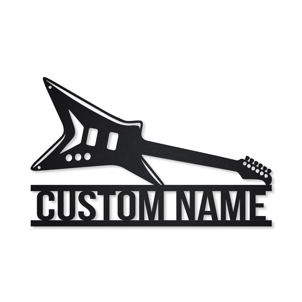 Personalized Heavy Metal Guitar Metal Sign Art Heavy Metal Etsy
