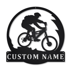 Custom BMX Biker Monogram Metal Sign Art, Custom BMX Biker Metal Sign, BMX Biker Name Sign, Bicycle Wall Hanging For Decoration