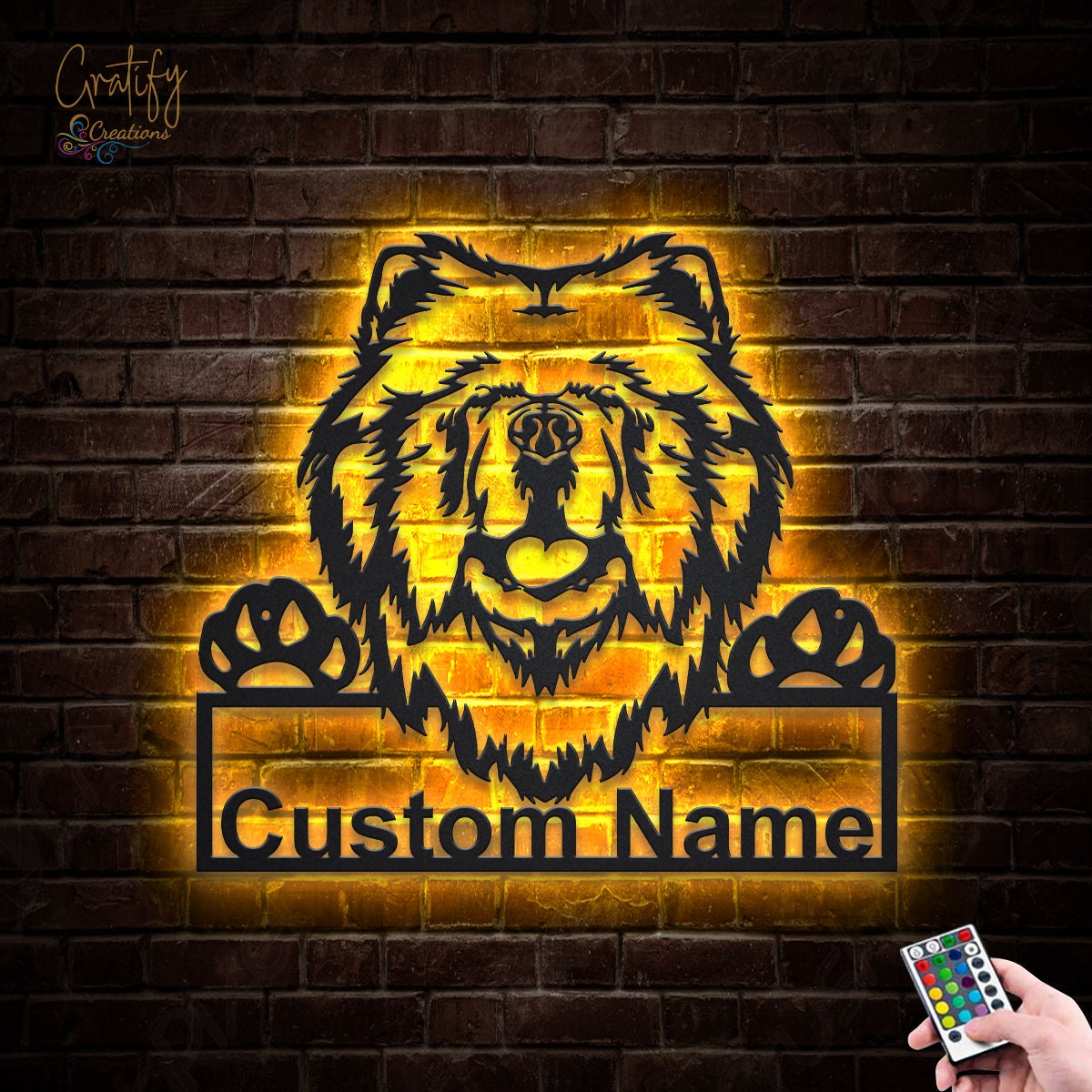 ライト・ランタン motto_dog 02 X FROM SCRATCH motto_kuma Catahoula Leopard Dog Metal Wall Art LED Lights, Custom