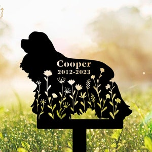 Cocker Spaniels Dog Sign , Custom Dog Memorial Stake, Metal Stake, Sympathy Sign, Pet Grave Marker, Remembrance Stake,  Pet Memorial Gifts