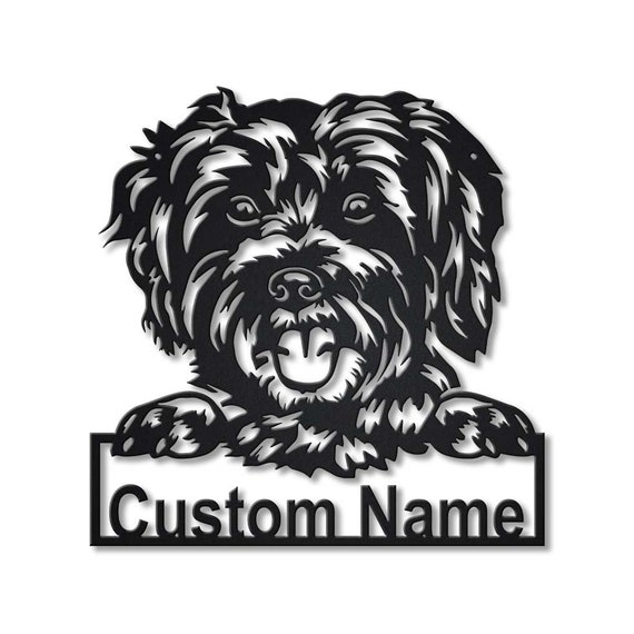 Personalized Schnoodle Dog Metal Sign Art Custom Schnoodle Dog