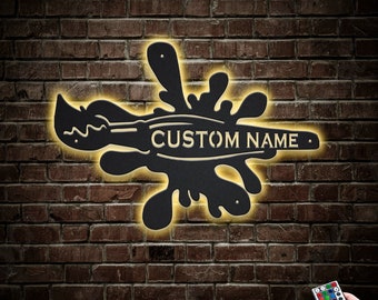 Paint Brush Metal Sign LED Lights v5, Custom Paint Brush Painter Sign, Paint Brush Painter Neon Decor,Paint Wall Hanging For Decoration