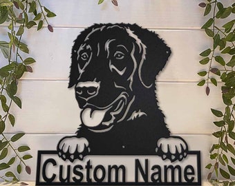 Curly Coated Retriever Dog Metal Sign Art, Custom Curly Coated Retriever Metal Sign, Curly Coated Retriever Dog Wall Hanging For Decoration