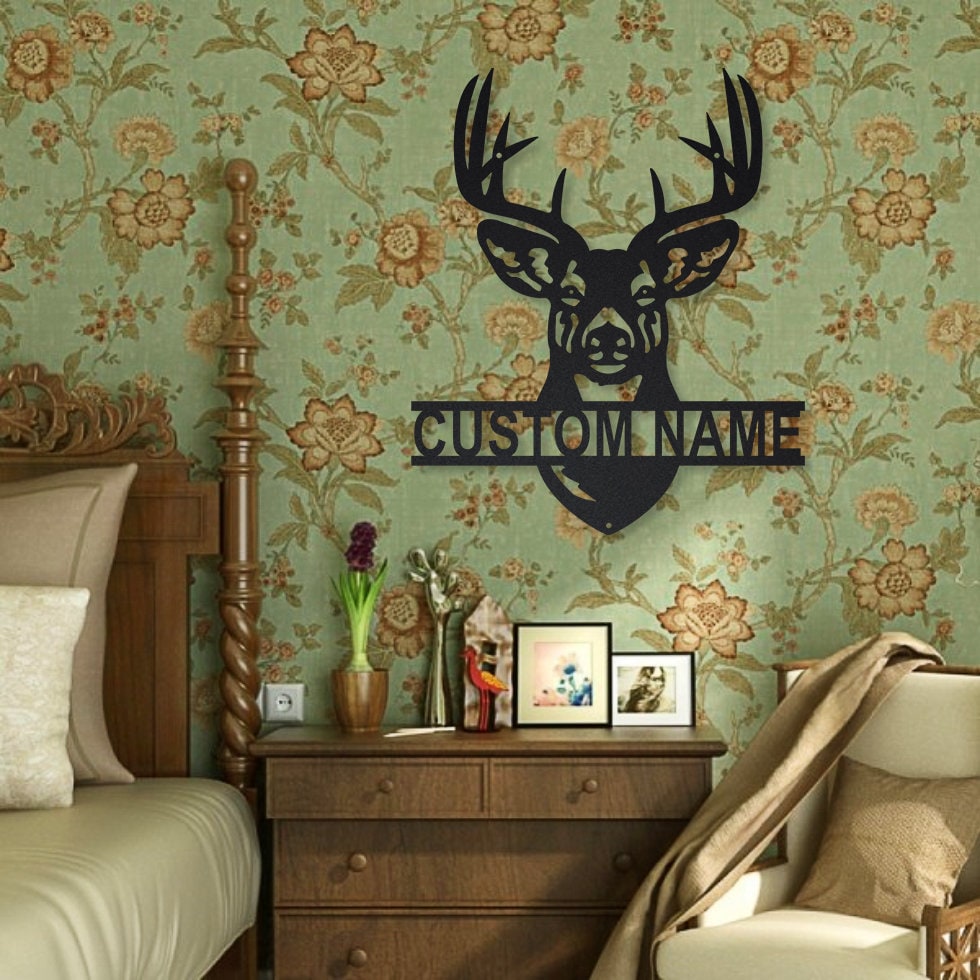 Custom Deer Hunting Monogram Metal Sign With LED Etsy