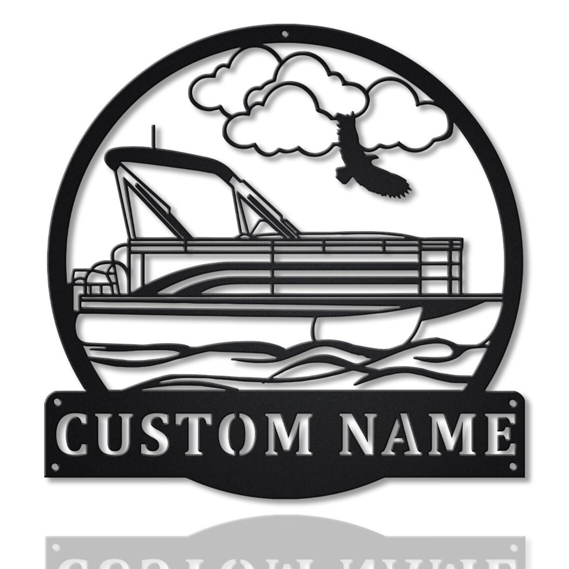 Personalized Pontoon Boat Metal Sign Art Custom Pontoon Boat Etsy