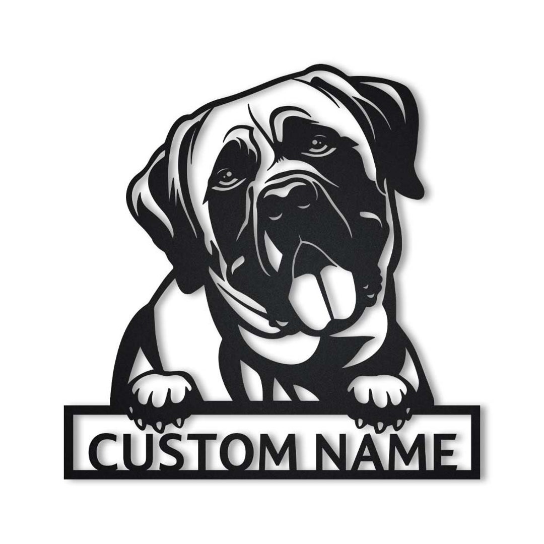 Mastiff Dog Metal Sign Art, Custom Mastiff Metal Wall Art, Mastiff Dog