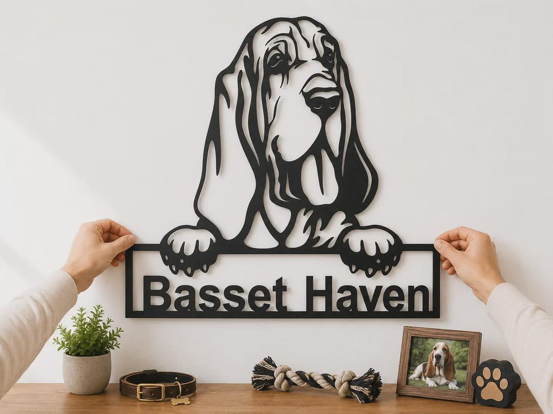Bloodhound Dog Metal Sign Art, Custom Bloodhound Dog Metal Sign