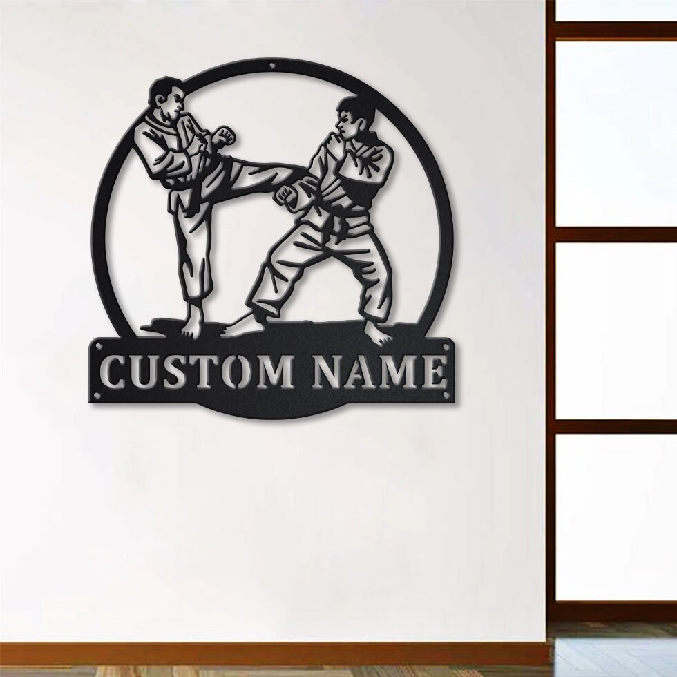 Cong Fu Sign Kung Fu Fight Metal Sign With LED Lights V5, Custom Kung Fu Metal Sign ...