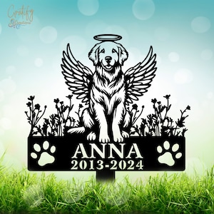Golden Retriever Dog Sign Dog Memorial Stake, Metal Stake, Sympathy Sign, Pet Grave Marker, Remembrance Stake,  Pet Memorial Gift