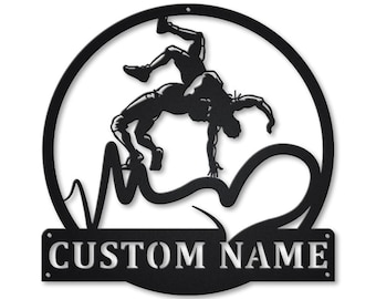 Sport metal sign Wrestling sign Wrestling metal art Wrestling sports Sport sign Wrestling print Sign print Wrestling metal sign print