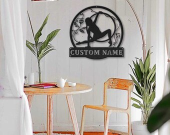 Personalized Hula Hoop Monogram Metal Sign Art ,custom Hula Hoop