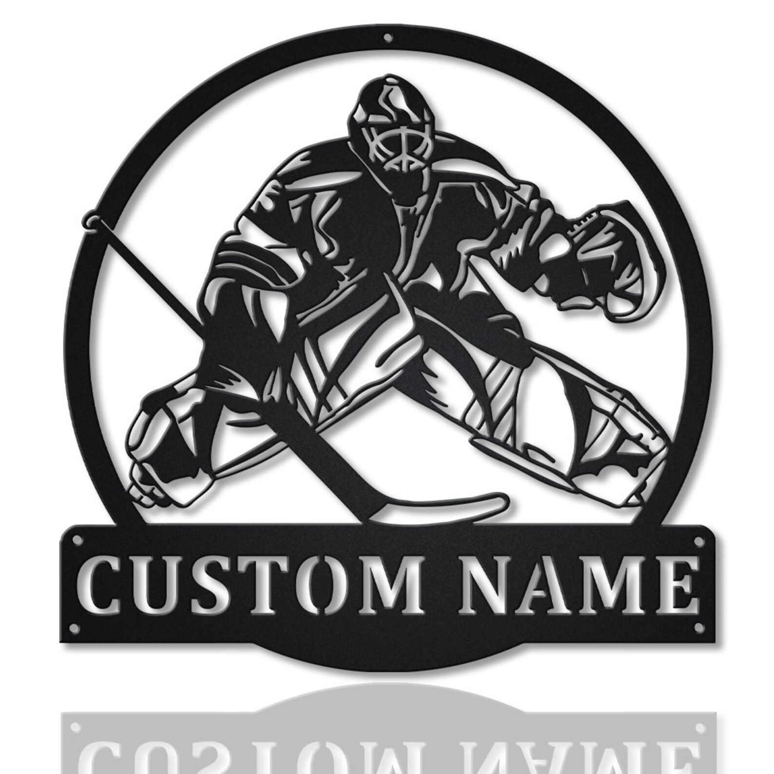 Custom Hockey Goalie Metal Sign With LED Lightspersonalized Etsy