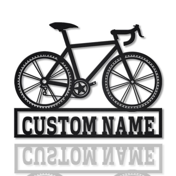 Bicycle Sport Monogram Metal Sign Art Custom Bicycle Sport Metal
