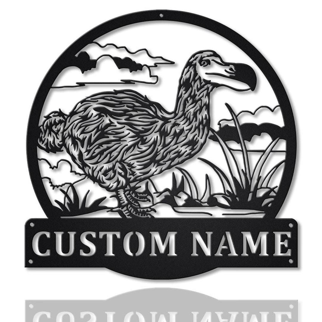 Dodo Bird Metal Sign Art, Custom Dodo Bird Metal Sign, Bird Metal ...
