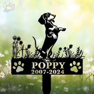 Dachshund Memorial Stake Sign ,Pet Grave Markers Sign,Dachshund Sign With Stake,Pet Loss Gift,Sympathy Sign, Remembrance Stake