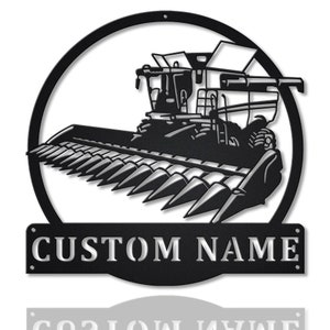 Plaque en métal pour tracteur agricole, plaque métallique personnalisée pour tracteur agricole, décoration murale de ferme pour moissonneuse