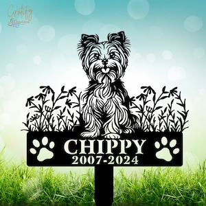 Yorkshire Memorial Stake Sign Personalized,Pet Grave Markers Sign,Sign With Stake,Pet Loss Gift,Sympathy Sign,Remembrance Stake