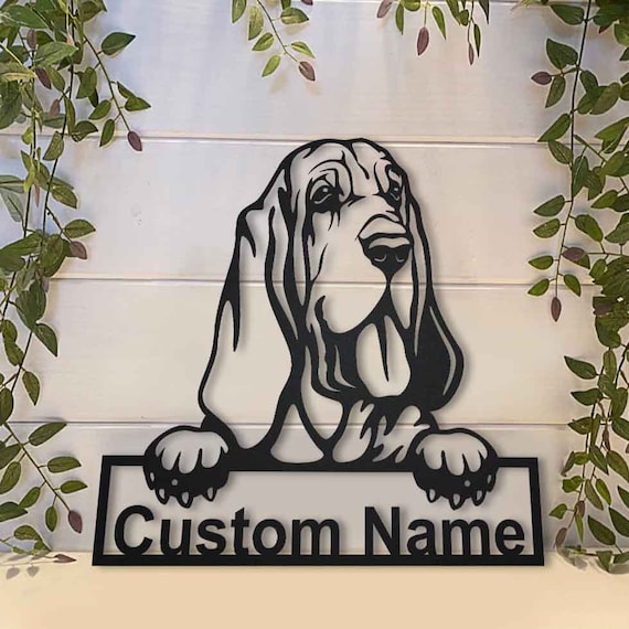 Bloodhound Dog Metal Sign Art, Custom Bloodhound Dog Metal Sign