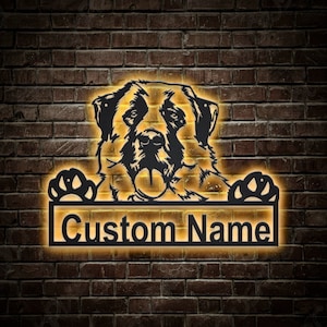 Personalized Anatolian Shepherd Dog Metal Sign With LED Lights | Custom Anatolian Shepherd Dog Metal Sign | Birthday Gift