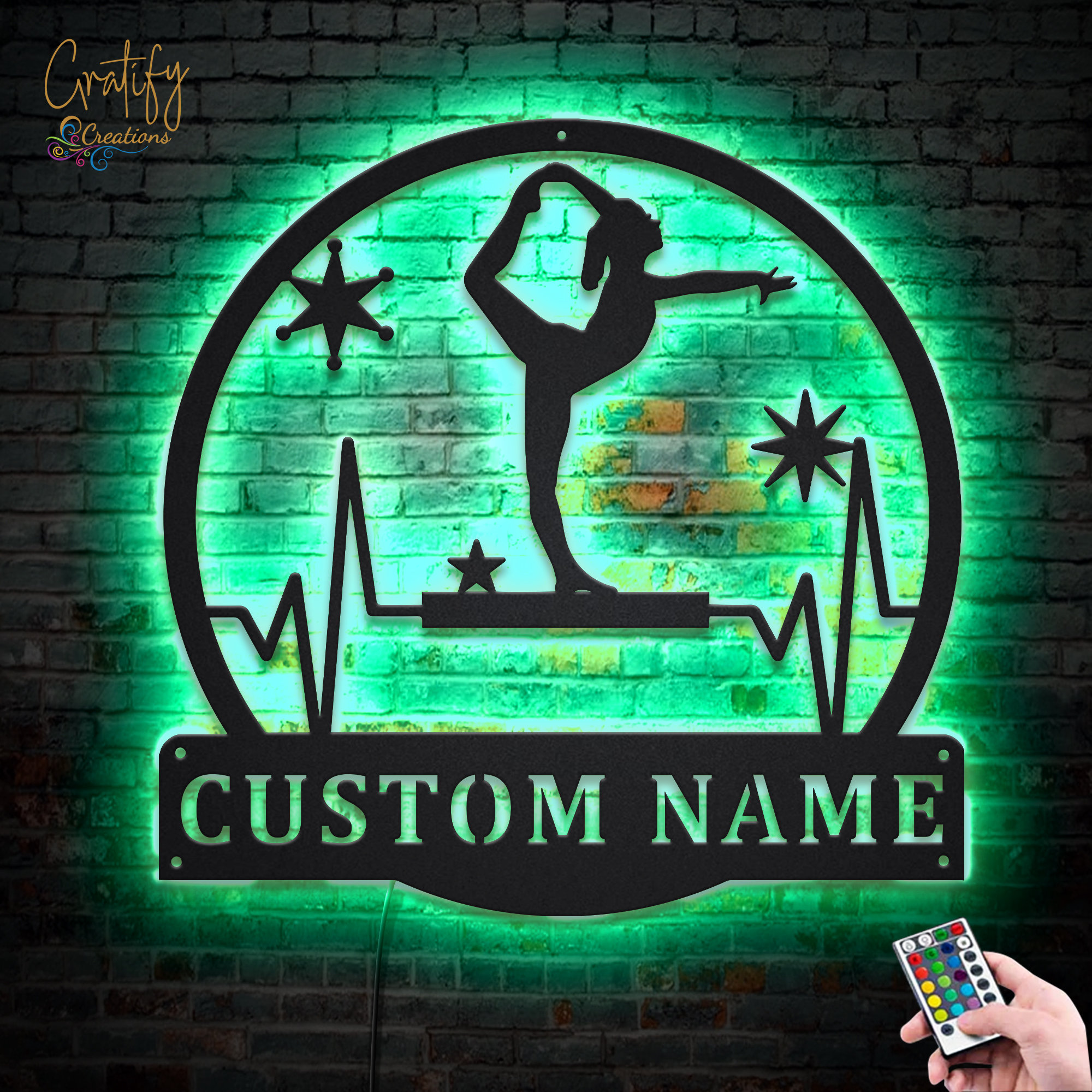 Personalized Balance Beam Monogram Metal Sign Art | Balance Beam Metal ...