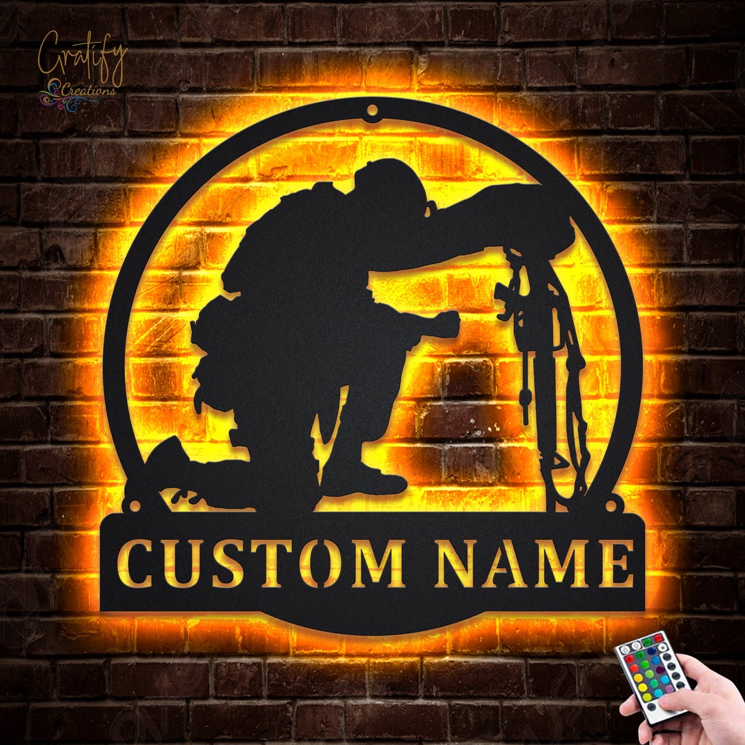 Fallen Sign Fallen Soldiers Metal Sign With LED Lights V2, Custom Fallen Soldiers ...