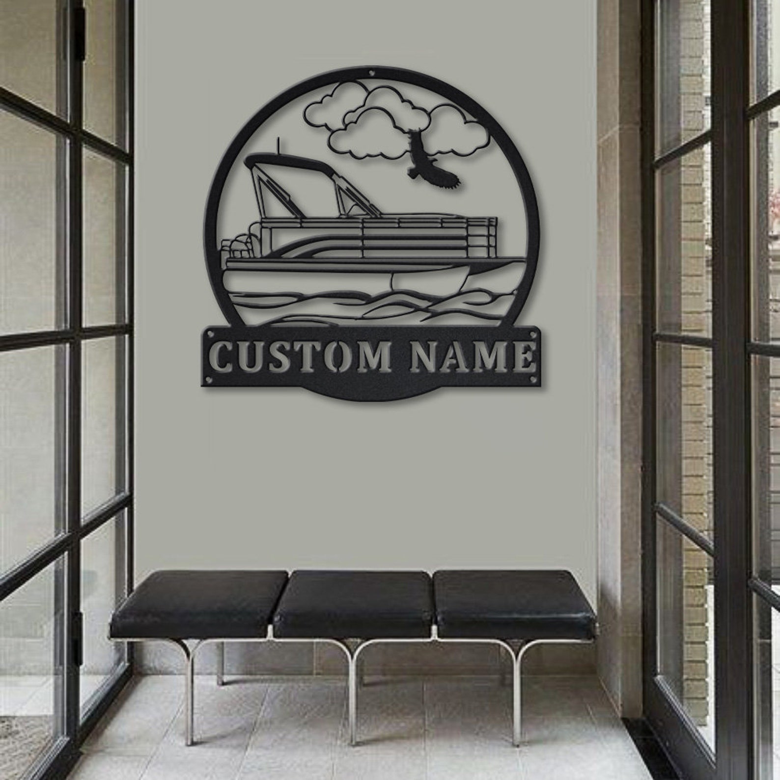 Personalized Pontoon Boat Metal Sign Art Custom Pontoon Boat Etsy