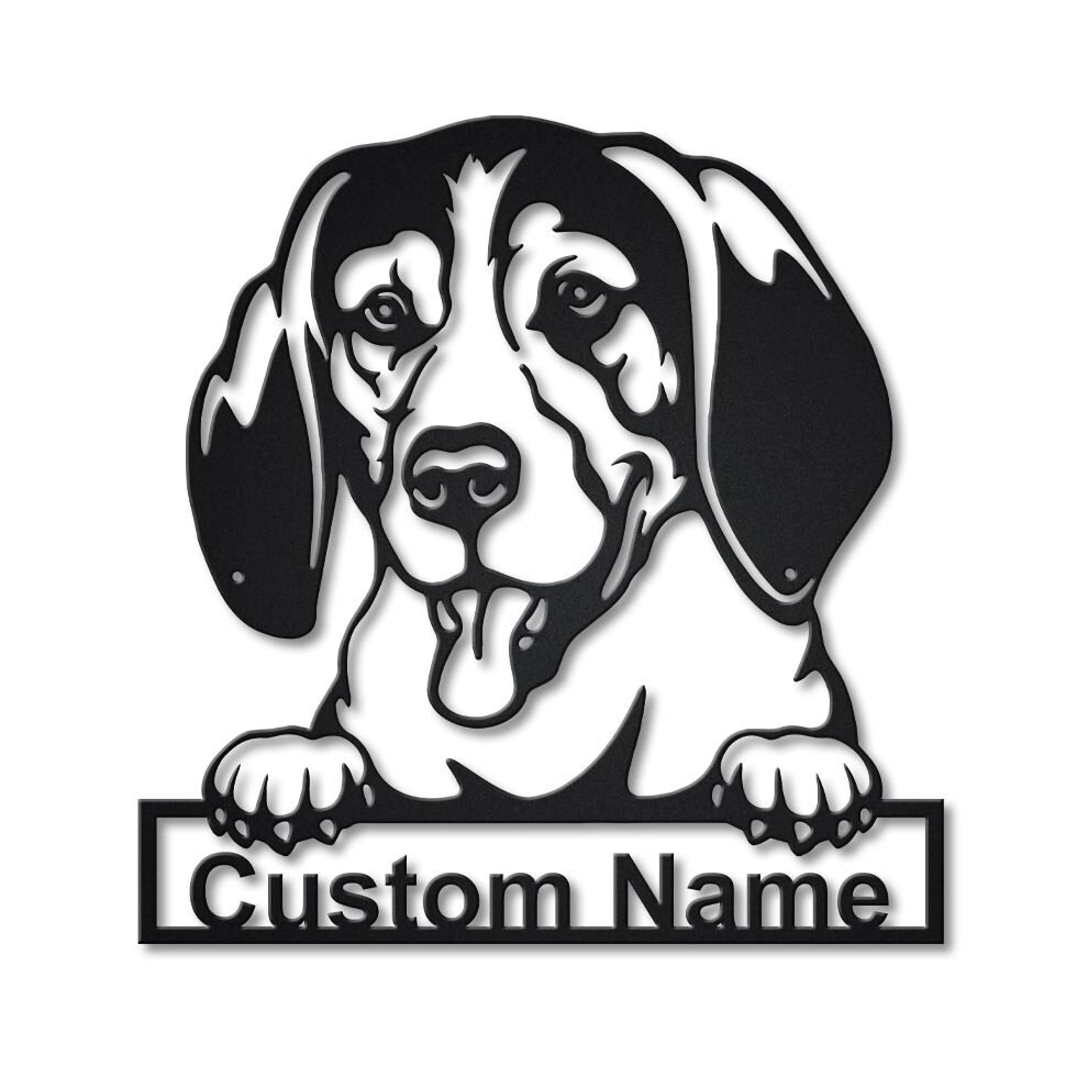 Treeing Walker Coonhound Dog Metal Sign Art, Custom Treeing Walker