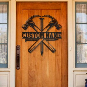 Custom Carpenter Metal Sign Art V3, Personalized Carpenter Metal Sign ...