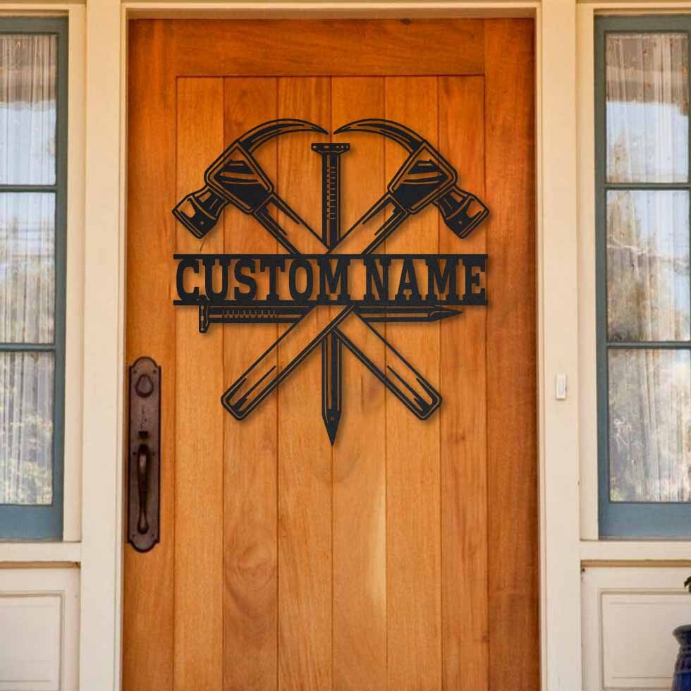 Custom Carpenter Metal Sign Art V3, Personalized Carpenter