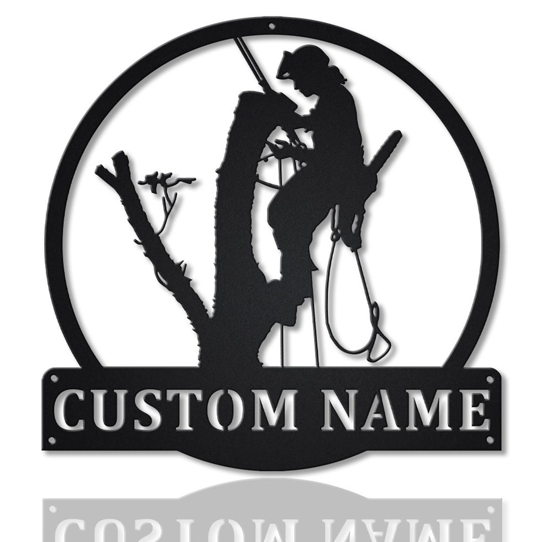 Arborists Monogram Metal Sign Art, Custom Arborists Metal Signs ...