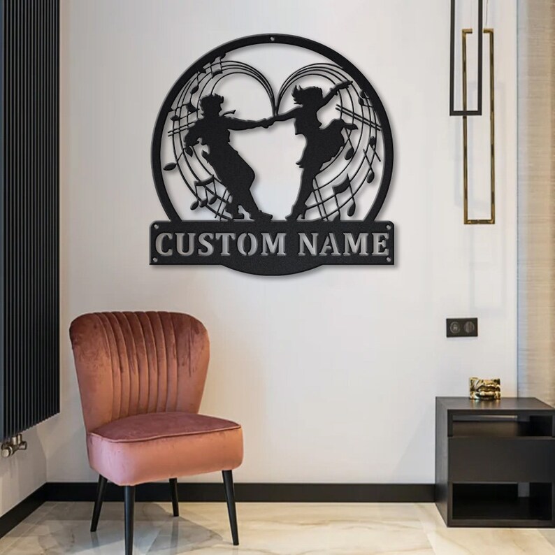 Ballroom Dancing Monogram Metal Sign Art V2 Custom Ballroom - Etsy