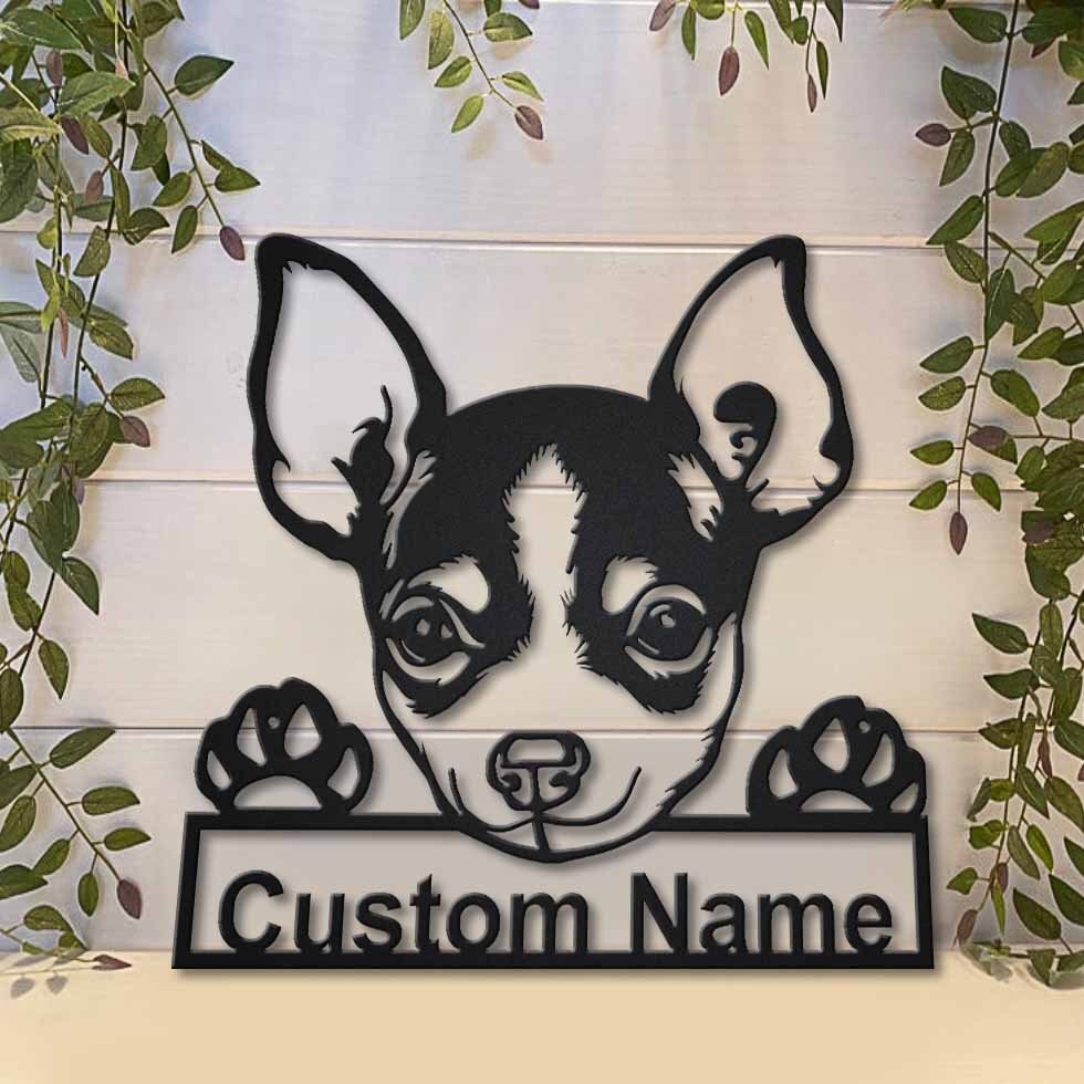 Chihuahua Dog Metal Sign Art, Custom Chihuahua Dog Metal Sign, Chihuahua Dog Wall Hanging For Decoration