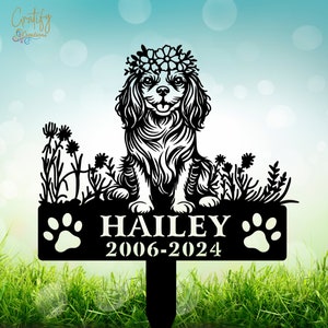 Cavalier King Charles Spaniel Sign Memorial Stake, Cavalier Dog Stake, Sympathy Sign, Pet Grave Marker, Remembrance Stake, Memorial Gifts