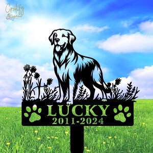 Golden Retriever Memorial Stake Sign Personalized,Pet Grave Markers Sign,Sign With Stake,Pet Loss Gift,Sympathy Sign,Remembrance Stake