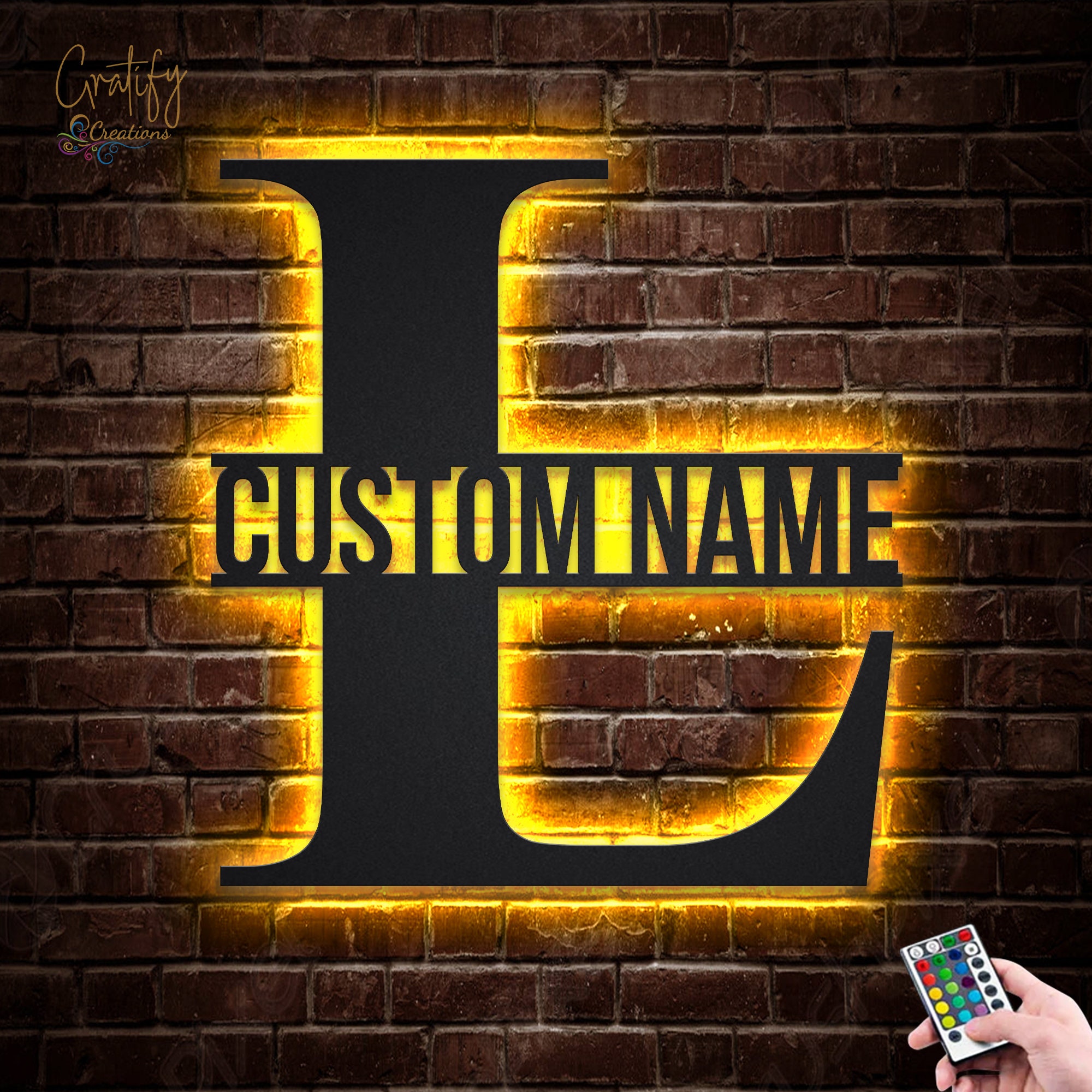 L Shape Sign Names Alphabet L Metal Sign LED Lights,custom Alphabet Metal Sign,last Name ...