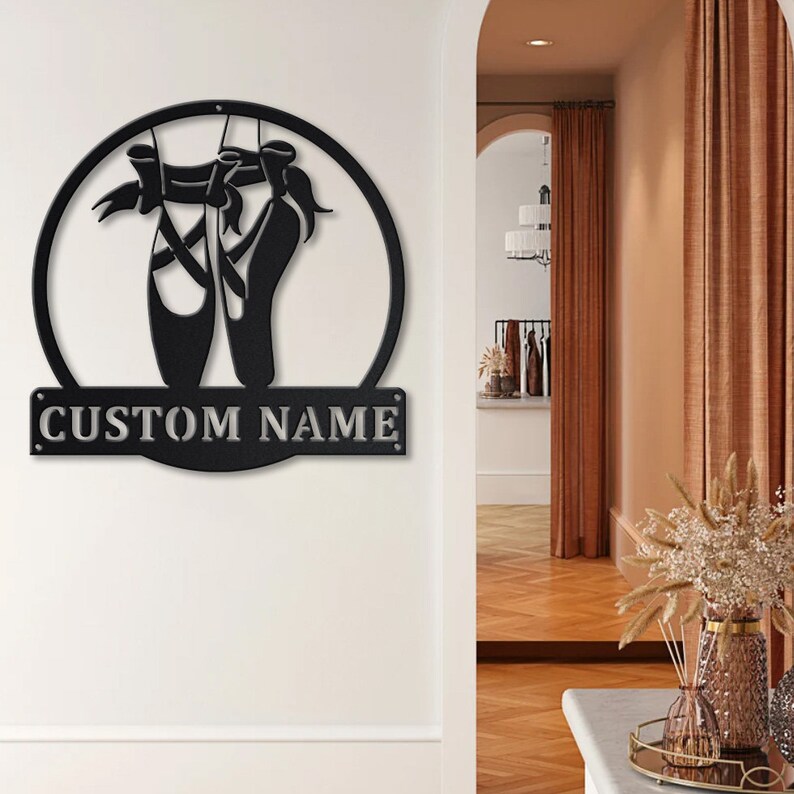 Custom Ballerina Monogram Metal Sign Art, Personalized Ballerina Metal ...