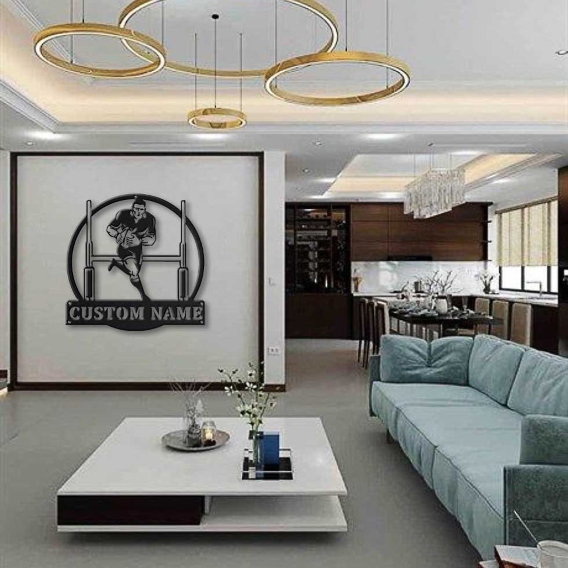 Rugby Union Sport Metal Sign Art, Custom Rugby Union Sport Metal Sign ...