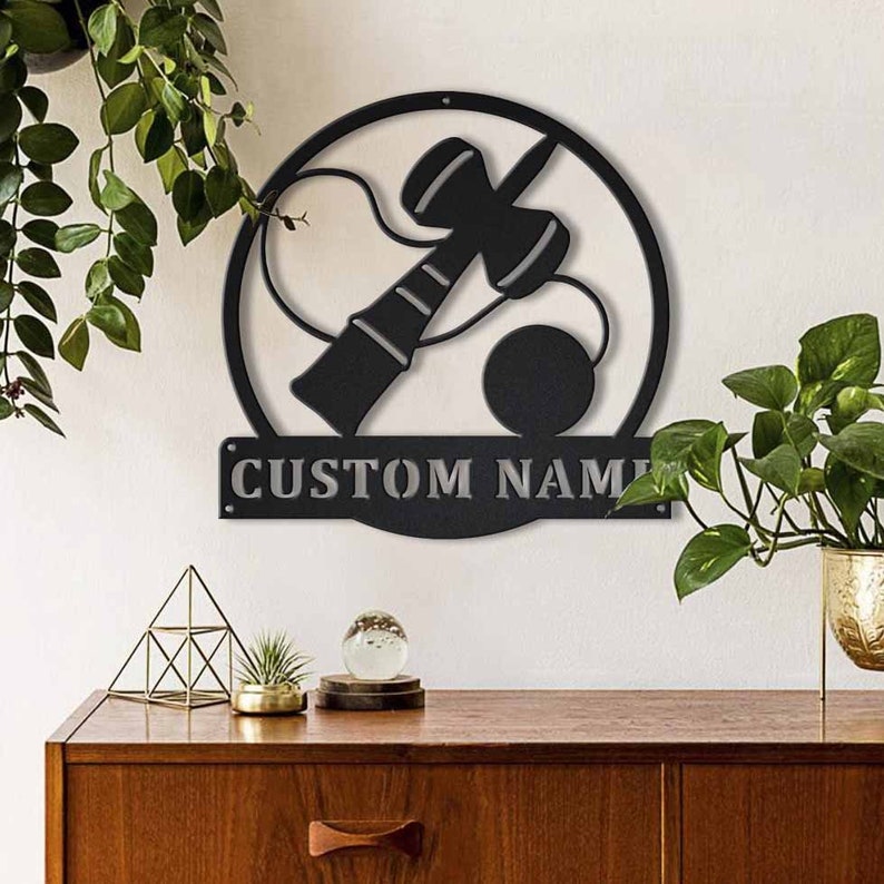 Personalized Kendama Monogram Metal Sign Art Custom Kendama - Etsy