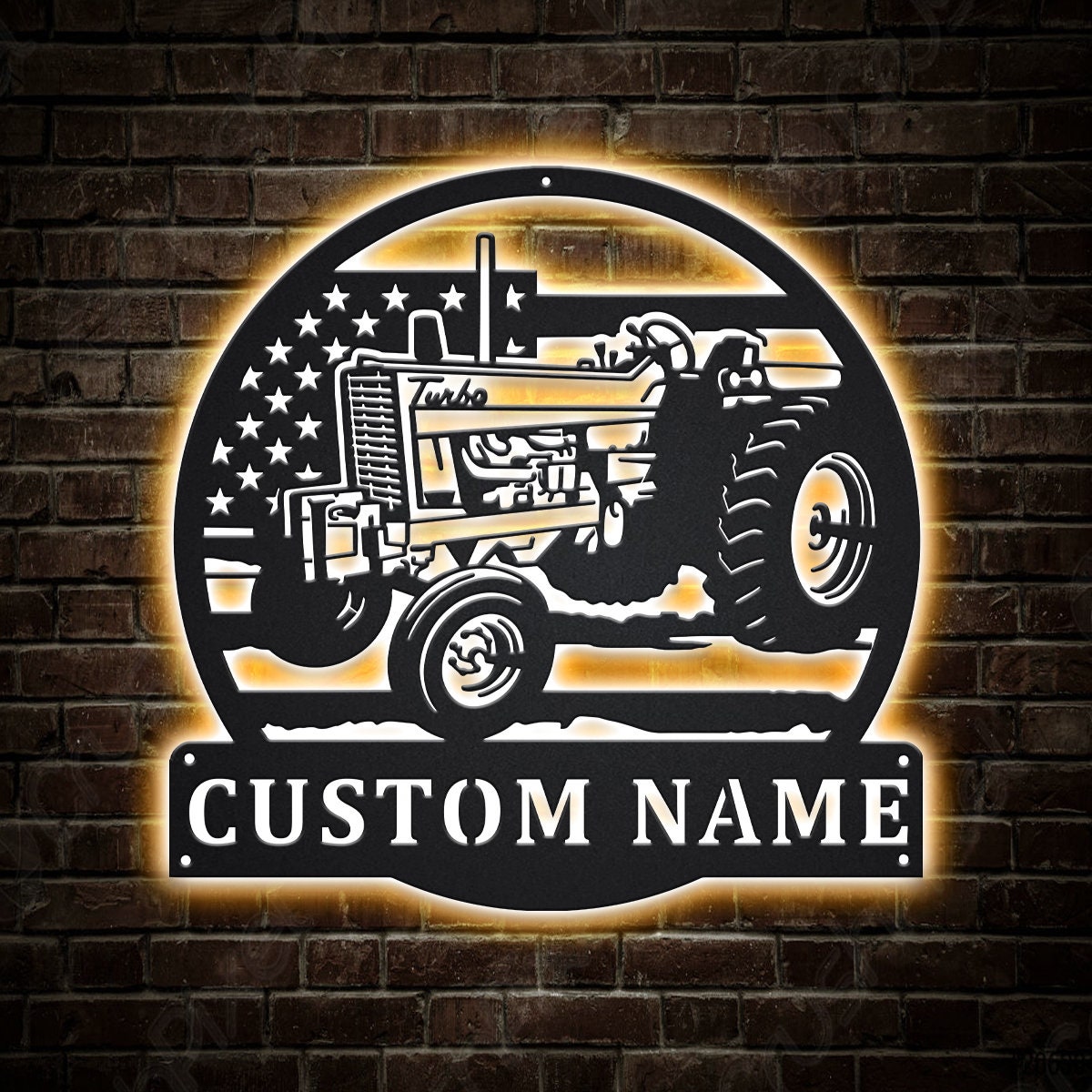 USA Traktor Metallschild LED-Leuchten, Custom Farmer Metall Wandkunst, Traktor  Neon Schild Metall Wand-Dekor, Traktor Wandbehang -  Österreich