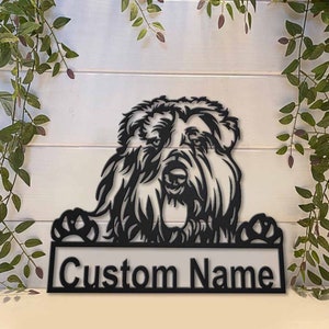 Bouvier des Flandres hond metalen bord kunst, aangepaste Bouvier des Flandres hond metalen bord, hondenmuur hangend voor decoratie