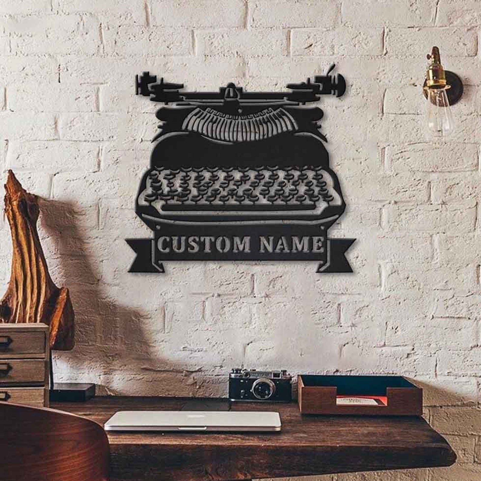 Personalized Typewriter Metal Sign Art Custom Typewriter Etsy