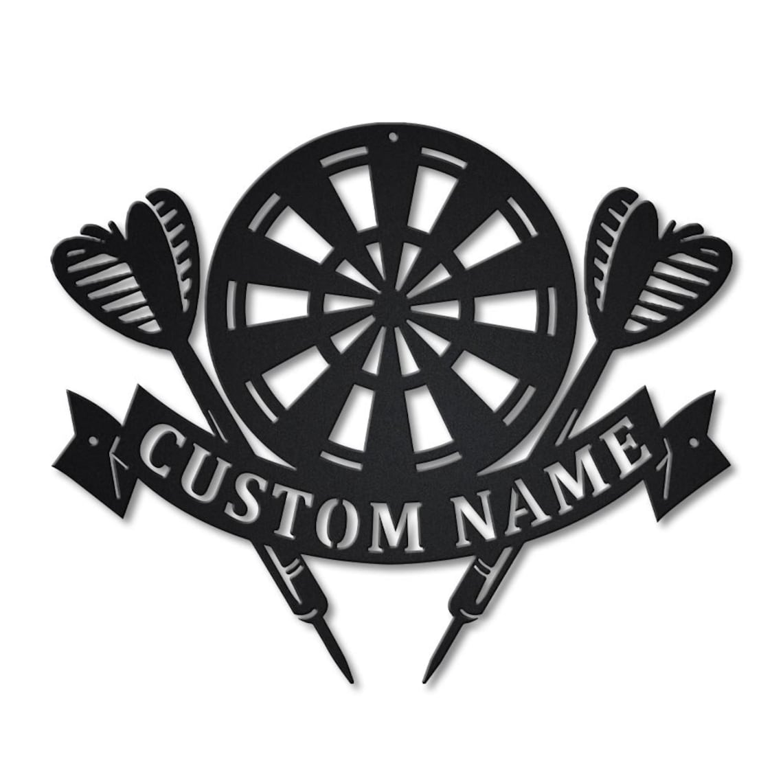 Darts Sport Monogram Metal Sign Art Custom Darts Sport Metal Etsy