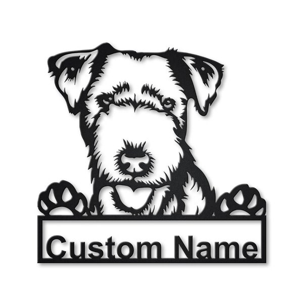 Personalized Lakeland Terrier Dog Metal Sign Art | Custom Lakeland Terrier Dog Metal Sign | Birthday Gift | Animal Funny | Father's Day Gift