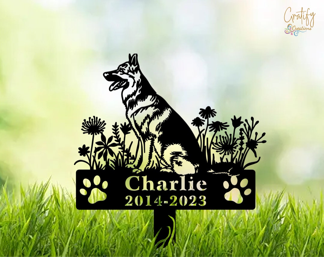 Custom Labrador Dog Memorial Grave Marker,Personalized Metal